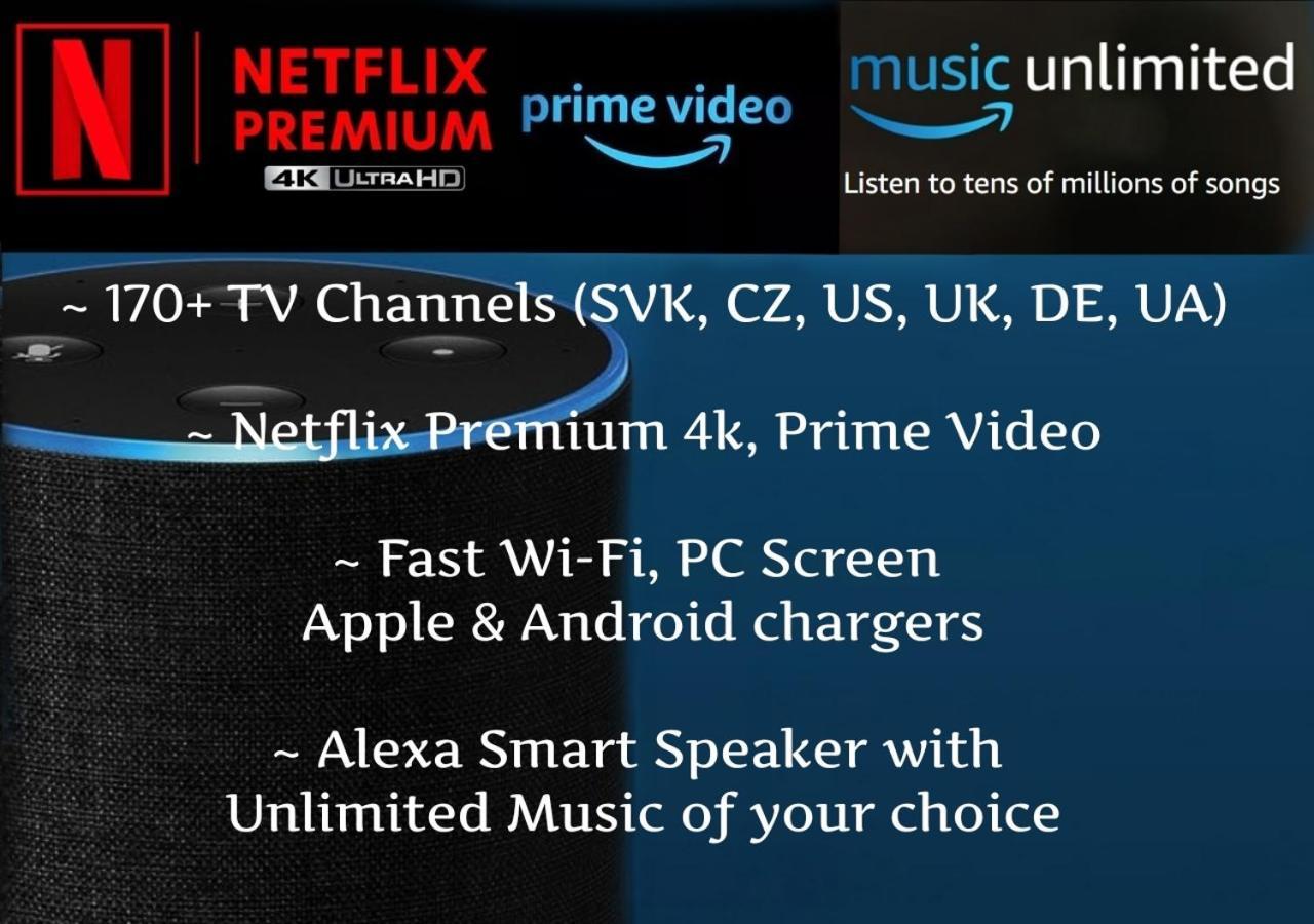 E2 Luxury Oldtown Apt - 2X Parking, Foodstore, Pcscreen, Netflix, Unlimited Music, Crib, Babychair, Fastwifi, Aircon Kosice Ngoại thất bức ảnh